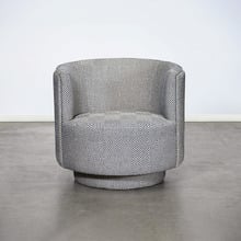 Natural Geo Camilla Upholstered Swivel Tub Chair